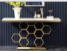 PRE-ORDER Light luxury rock slab porch platform corridor shelf wall display rack 