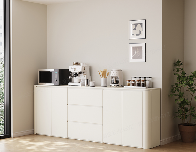 [PRE-ORDER] Custom-made curved sideboard ENF-grade kitchen cabinet