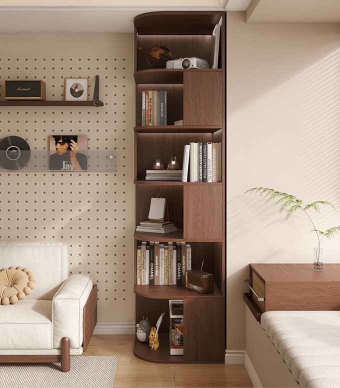 [PRE-ORDER] Solid wood corner bookcase floor-standing bookshelf storage rack