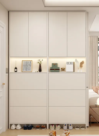 [PRE-ORDER] Solid wood ultra-thin flip-top narrow shoe cabinet