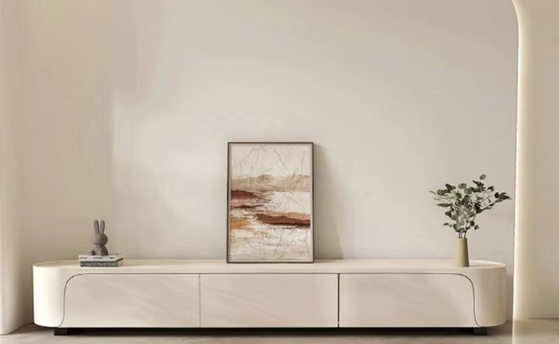 PRE-ORDER Modern Contracted Living Room Cream Wind TV Cabinet