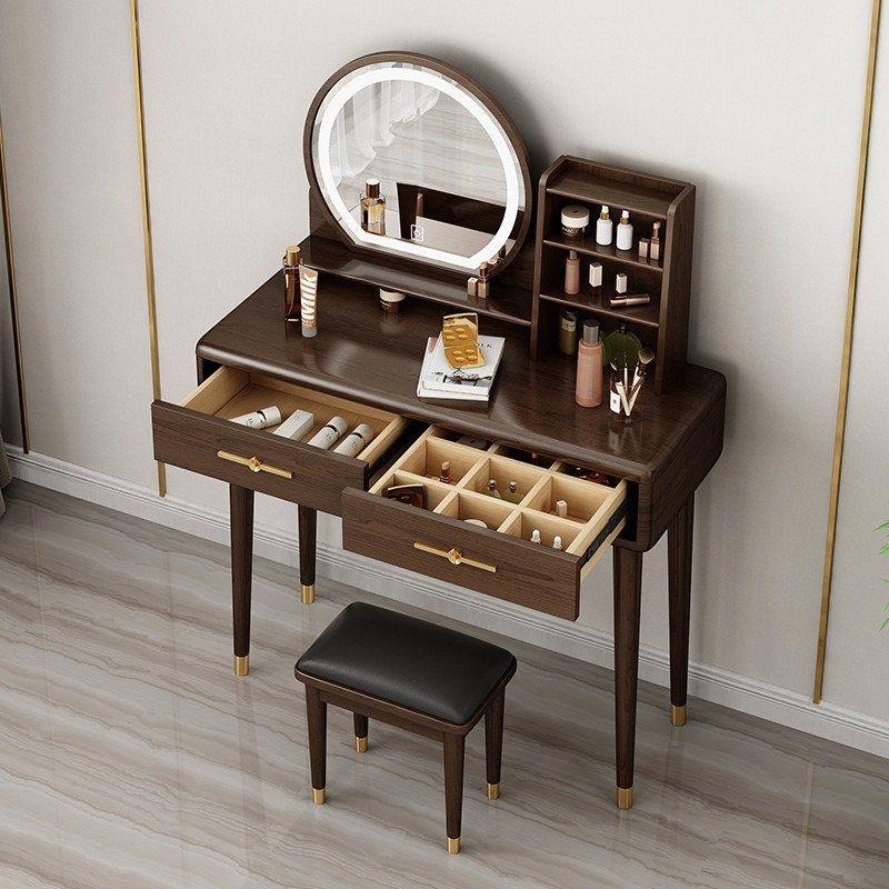 【pre order】Dressing table, bedroom, modern and simple, small dressing table, storage cabinet, integrated Nordic style dresser-Smart-Living