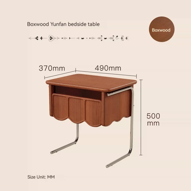 [Pre-order]  Solid wood bedside table simple modern Nordic retro small cabinet locker multifunctional shelf bedroom bedside cabinet-Smart-Living