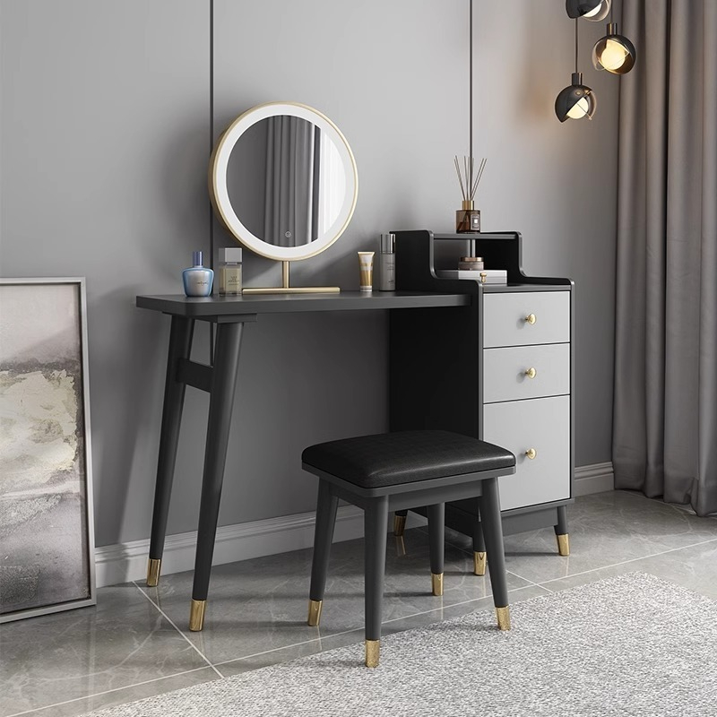 [Pre-order] Oulang Modern small bedroom dresser storage cabinet all-in-one 2024 new Scandinavian simple multi-function dressing table-Smart-Living