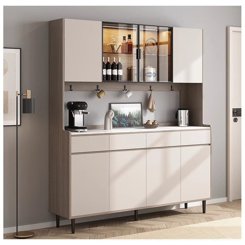 [Pre-order]  Sideboard, entryway cabinet, glass door, pantry, kitchen, household storage cabinet, wine cabinet, living room,-Smart-Living