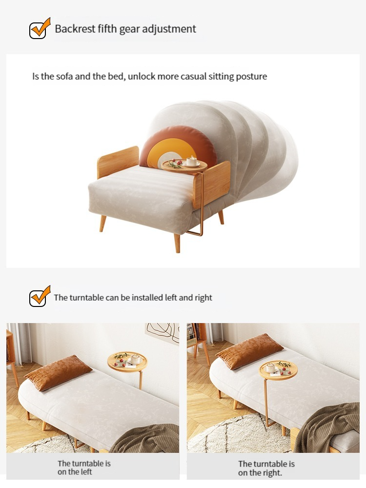 [Pre-order]  Warners single sofa bed home small apartment living room children's foldable bed sitting and lying lazy face value sofa chair-Smart-Living