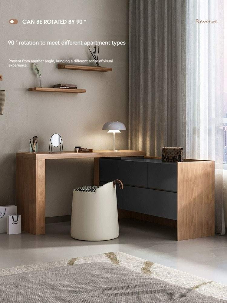 Multi-functional dresser bucket cabinet combination makeup table bed end storage cabinet one minimalist desk support customization-Smart-Living