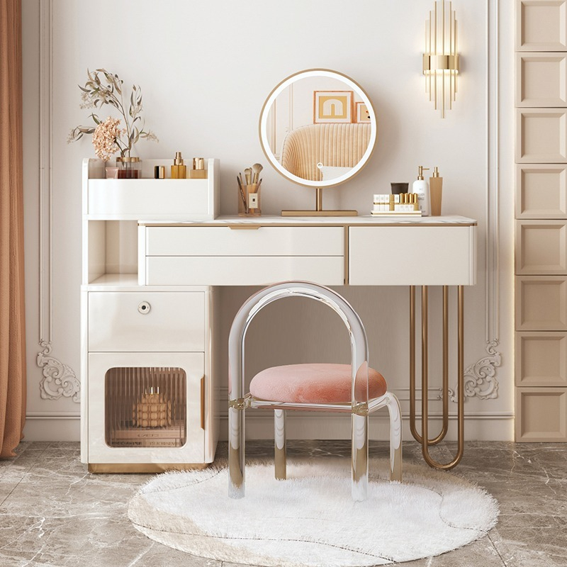 [Pre-order]  Modern simple acrylic transparent chair new home living room pink suspended dining chair French designer furniture-Smart-Living