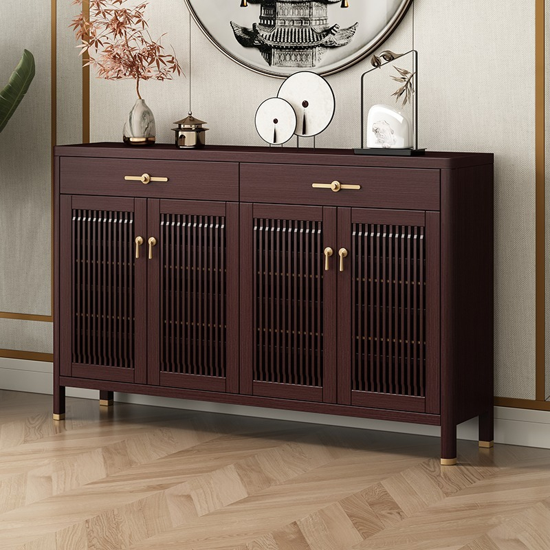 [Pre-order]  New Chinese shoe cabinet all solid wood breathable household doorway indoor large capacity storage cabinet multi-function entrance hall cabinet-Smart-Living