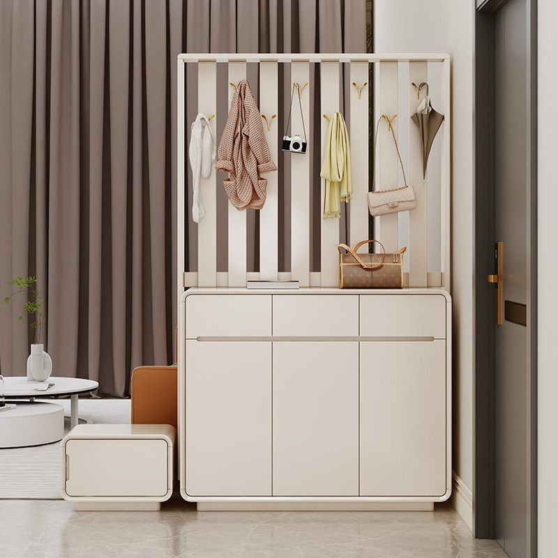 [Pre-order]  Light Luxury Hangers Shoe Cabinet Integrated Simple Modern Locker Home Door Partition Cabinet Coat Hat Cabinet Entrance Cabinet-Smart-Living