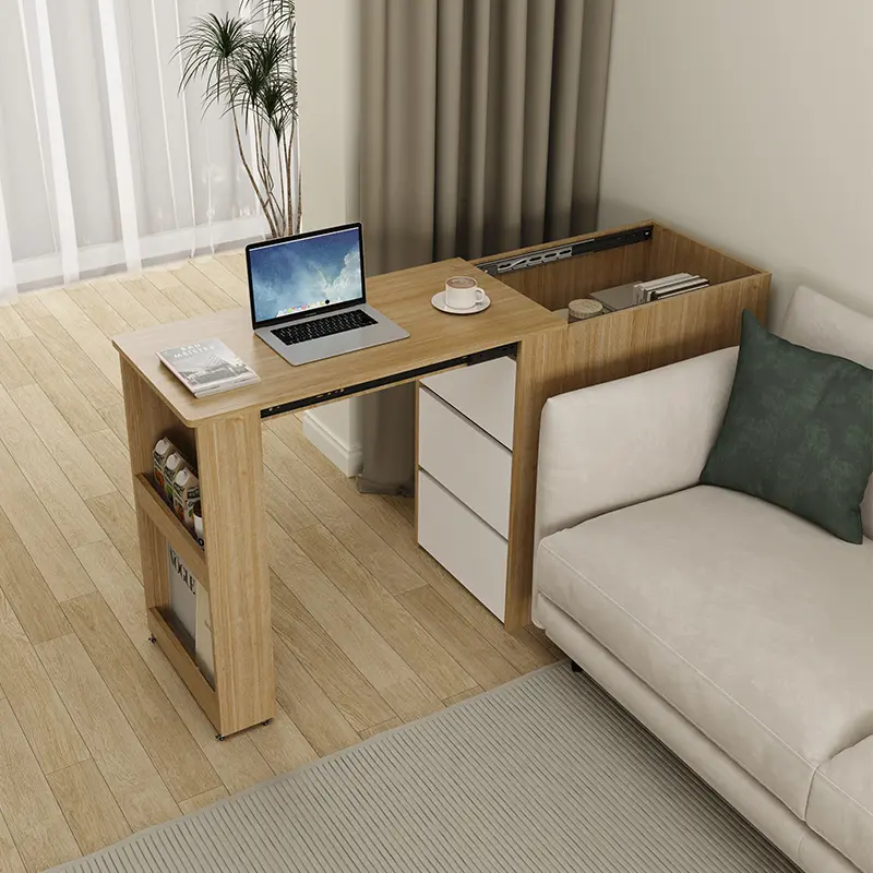 (PRE-ORDER ) Simple and modern sliding desk, sofa sideboard, side cabinet, living room, bedroom side table, wall corner, narrow cabinet customization