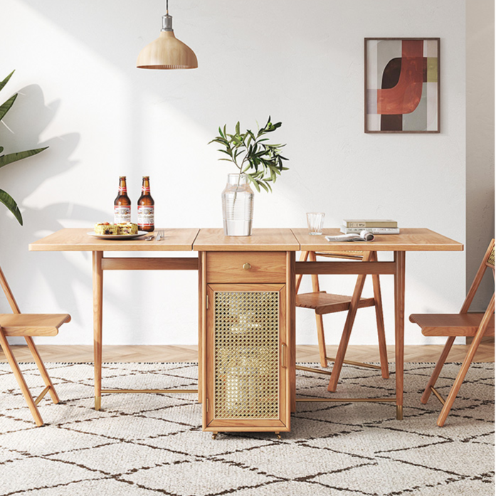 [Pre-order]  Foldable Dining Table Set With Storage | Dining Table | Table | Foldable Table | Dining Table sets-Smart-Living