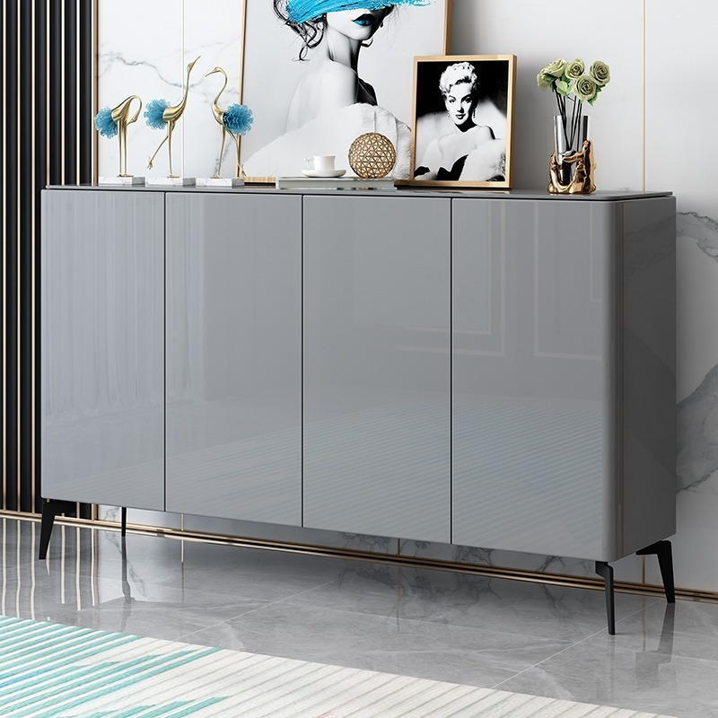 [Pre-order]  Italian Light Luxury Shoe Cabinet Home Door Large Capacity Entrance Cabinet Simple Modern Foyer Storage Cabinet Door Shoe Cabinet-Smart-Living