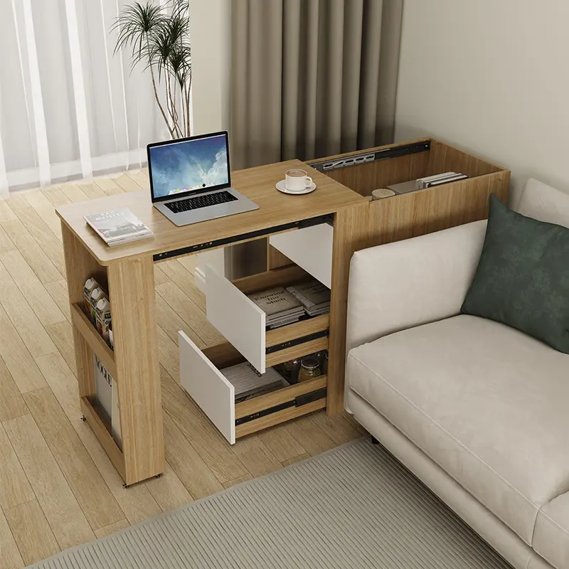 (PRE-ORDER ) Simple and modern sliding desk, sofa sideboard, side cabinet, living room, bedroom side table, wall corner, narrow cabinet customization