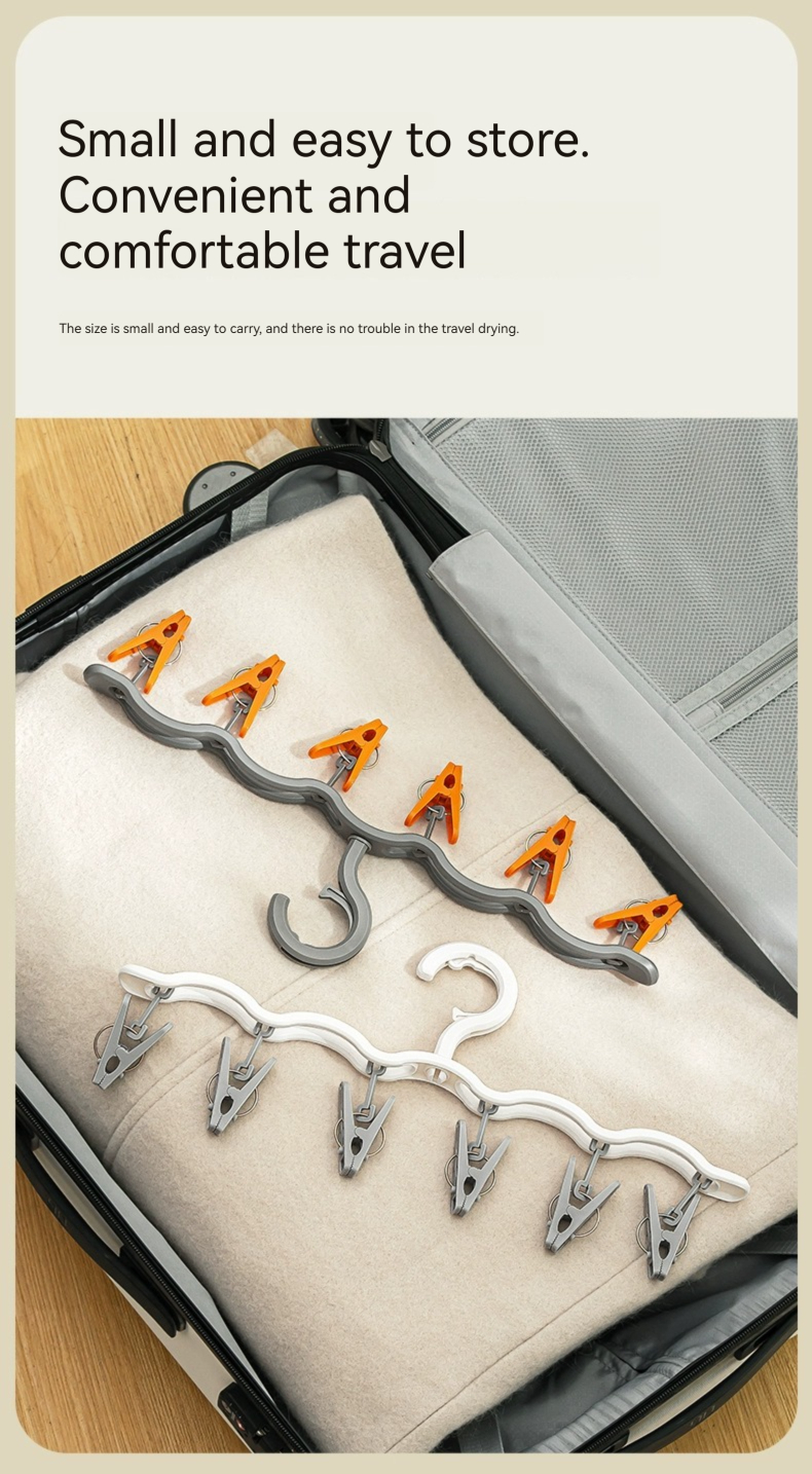 [Pre-order] Nachuan hat storage artifact baby hat rack clip baseball cap hanger bracket hook entrance wardrobe multi-clipA0642(6 Hooks)-Smart-Living