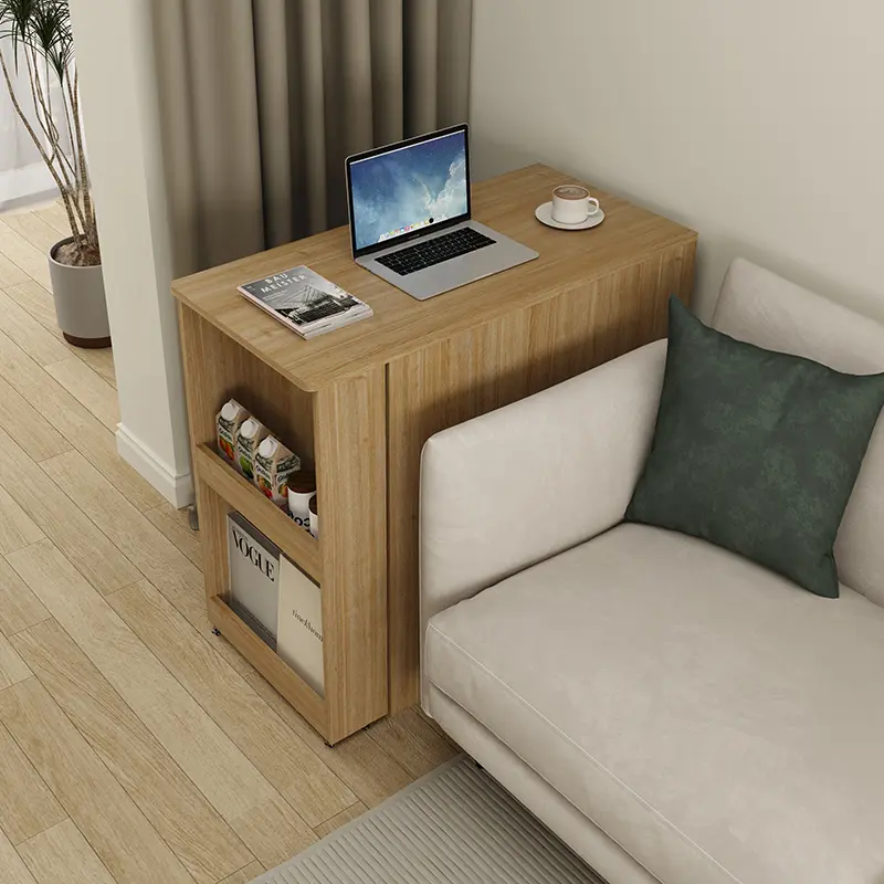 (PRE-ORDER ) Simple and modern sliding desk, sofa sideboard, side cabinet, living room, bedroom side table, wall corner, narrow cabinet customization