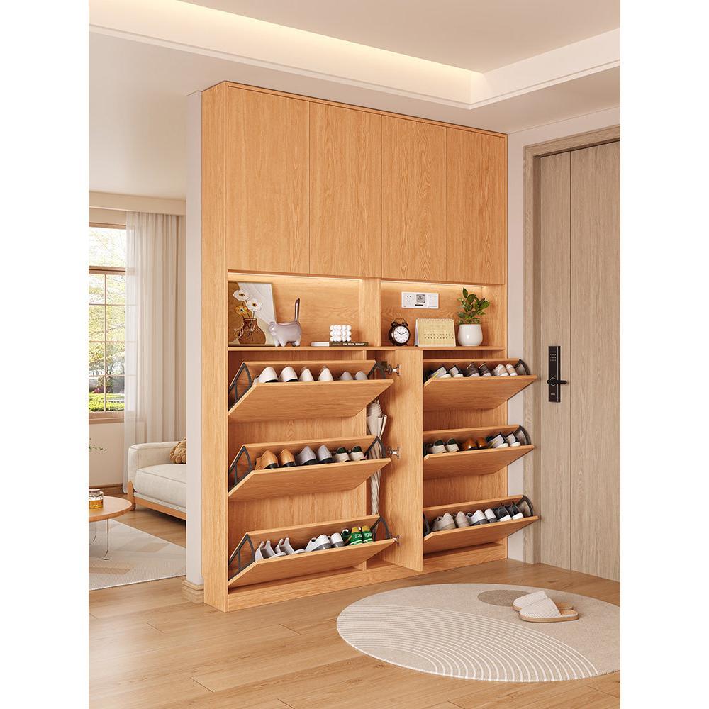 XHA-BK-01 [PRE-ORDER]  oak bookcase, solid wood display cabinet, curved glass doors; custom-made wall-mounted bookshelf