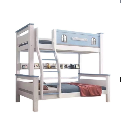 [Pre order] Solid wood bunk bed, two-layer wooden bed, children's bed, high and low bed, small apartment, adult bunk bed, bunk bed-Smart-Living