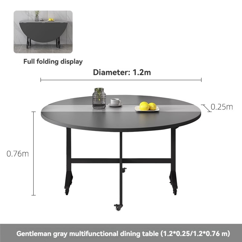 [Pre-order] Oulang Scandinavian simple living room dining table and chairs combination of modern small household household restaurant foldable rectangular eating table-Smart-Living