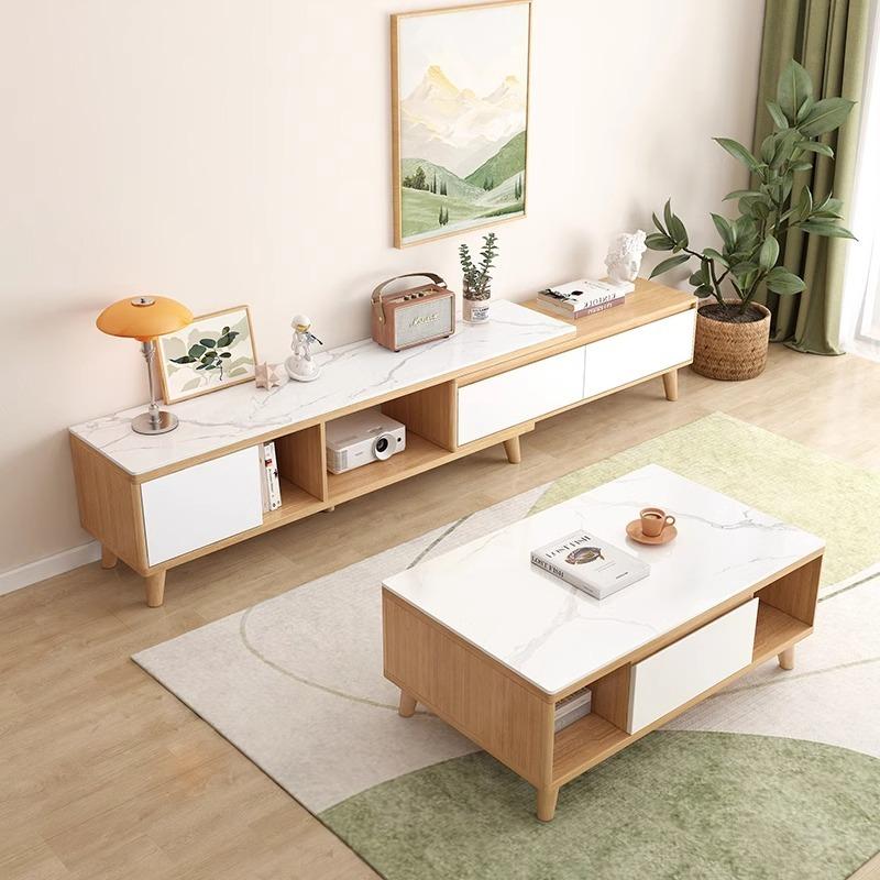 [Pre-order]  TV Cabinet Small House Coffee Table Rock Plate Tea Table TV Cabinet Combination