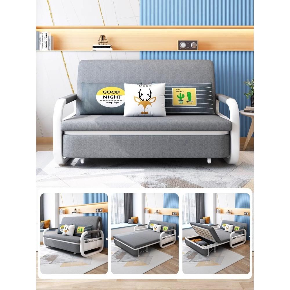 [Pre-order]  Collapsible sofa bed dual use 1.2m 1.5m living room network red small apartment multi-functional simple moder-Smart-Living