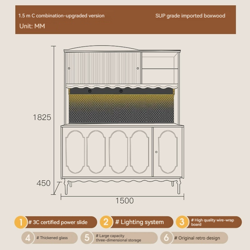 [Pre-order]  Solid wood sideboards, cabinets, wine cabinets, tea cabinets, sideboards, household kitchens, integrated cabinets against the wall, cabinets, storage cabinets, storage cabinets-Smart-Living