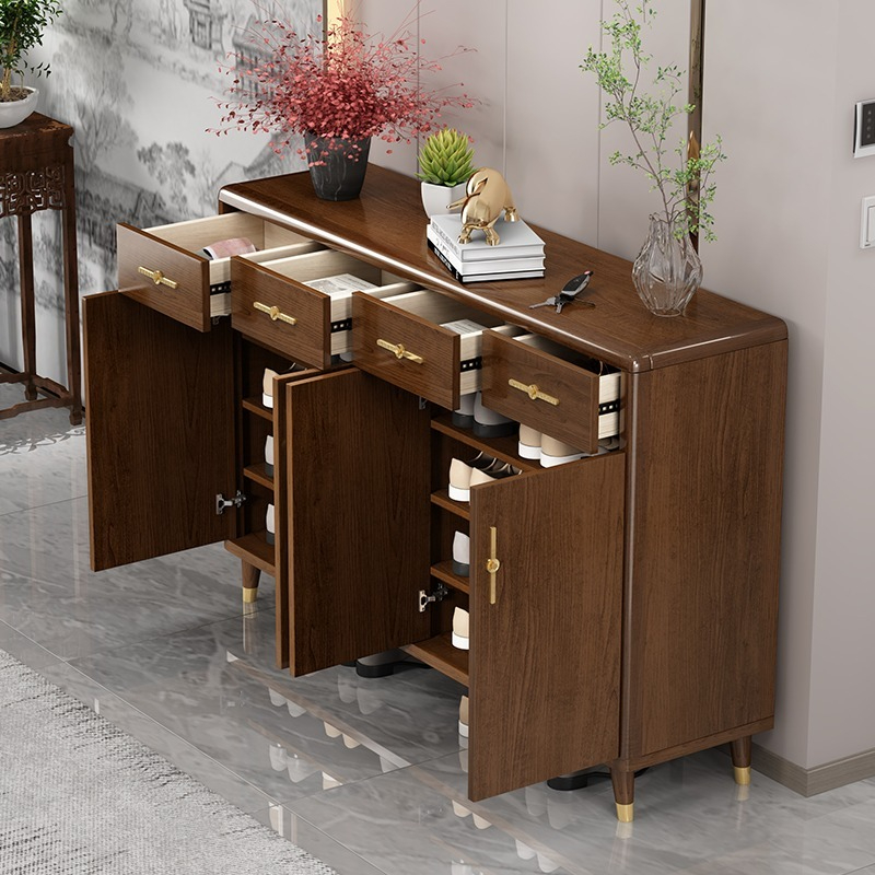 [Pre-order]  New Chinese shoe cabinet Home door large capacity door entrance locker Simple modern balcony storage cabinet shoe rack-Smart-Living