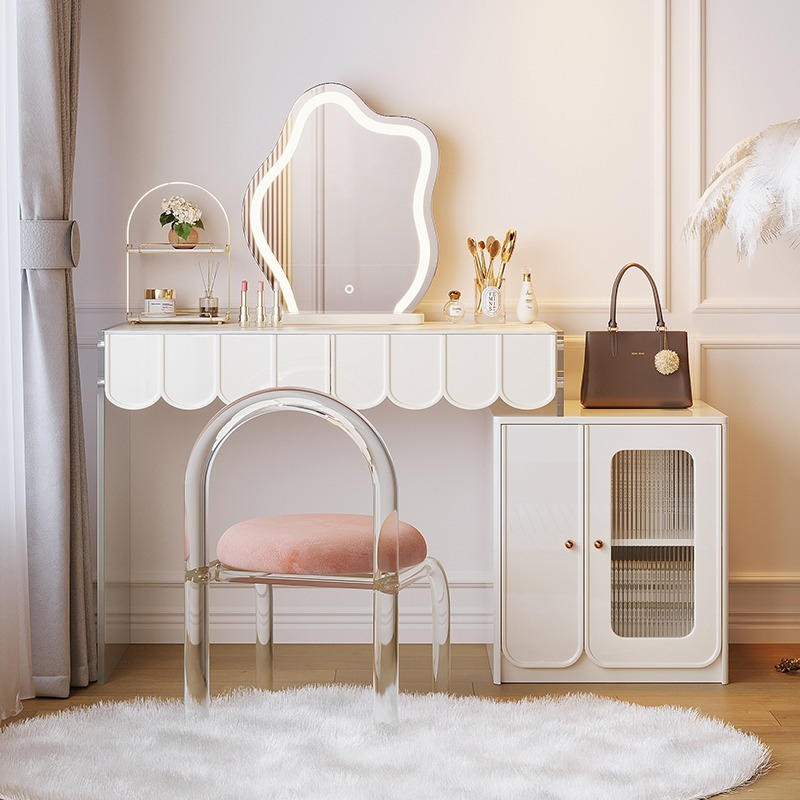 [Pre-order]  Modern simple acrylic transparent chair new home living room pink suspended dining chair French designer furniture-Smart-Living