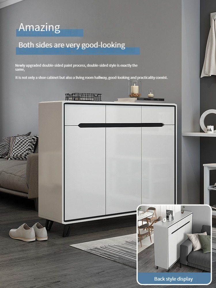 [Pre-order]  Modern Shoe Cabinet - Simple and Popular Design for Household Doorstep Entry, Exterior Painted, Porch Partition Cabinet-Smart-Living