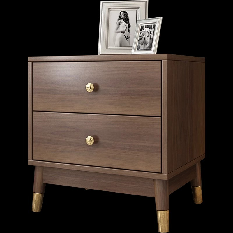 [Pre-order] Oulang Scandinavian simple bedroom solid wood foot bedside table bucket storage cabinet modern sofa side cabinet side tables-Smart-Living