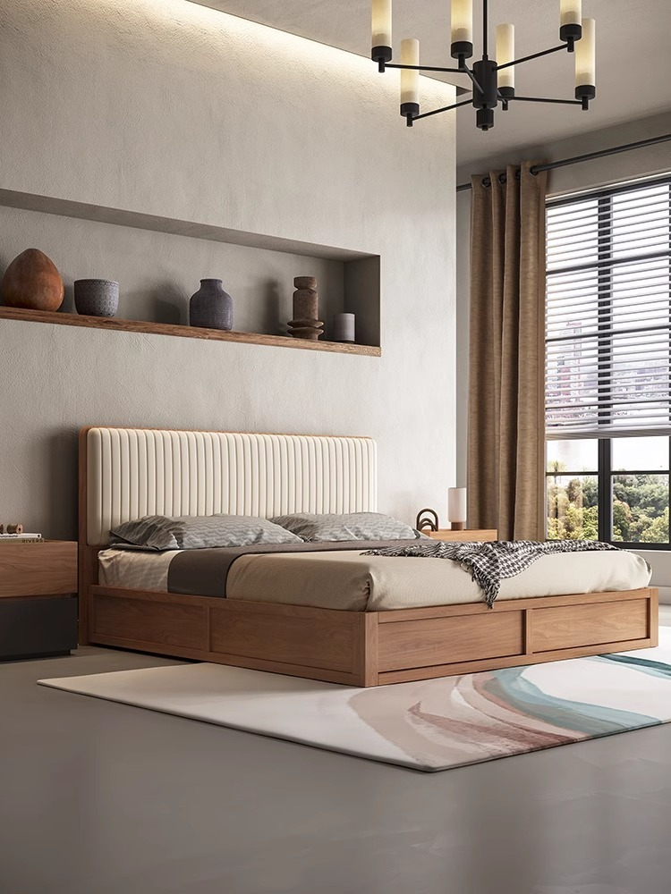 [Pre-order]  Modern simple small apartment high box storage bed Double bed Master bedroom wedding bed floor tatami plate storage bed-Smart-Living