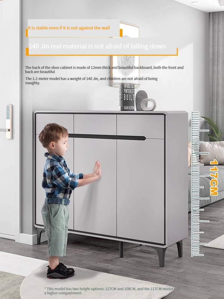 Large capacity shoe cabinet for home use, new 2023 popular high-end feeling, paint baking cabinet for living room and hallway-Smart-Living
