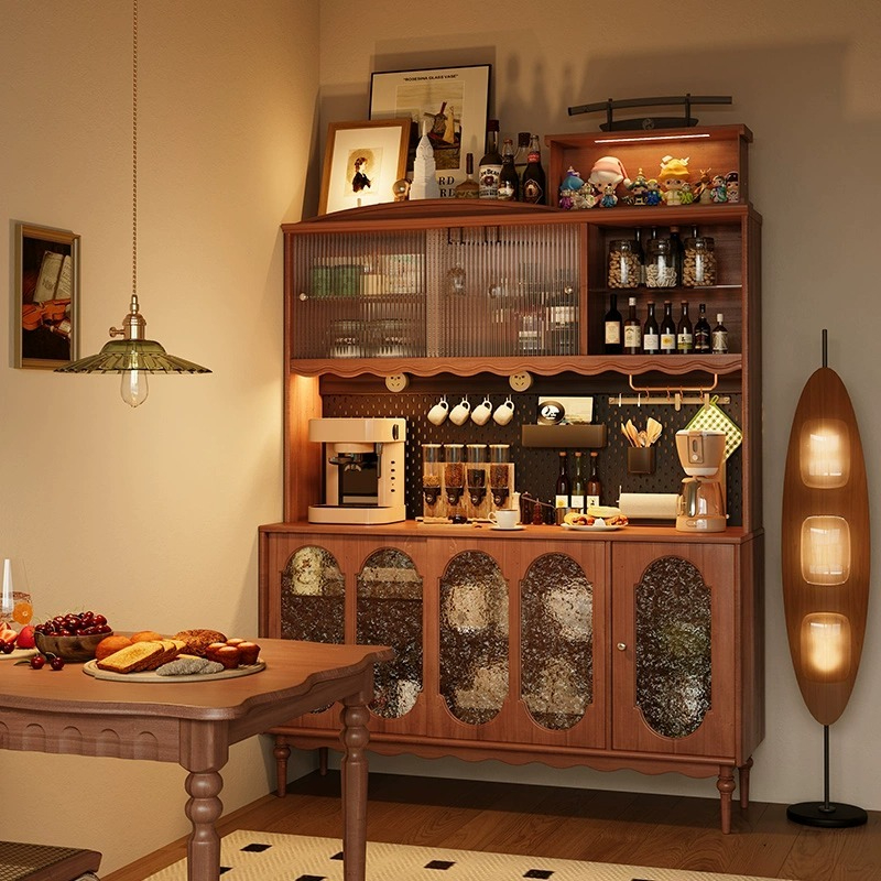 [Pre-order]  Solid wood sideboards, cabinets, wine cabinets, tea cabinets, sideboards, household kitchens, integrated cabinets against the wall, cabinets, storage cabinets, storage cabinets-Smart-Living