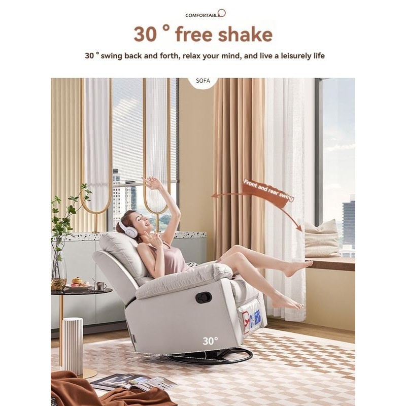 【Showroom】CHEERS First Class Small Apartment Living Room Fabric Sofa (3/1 Seater) With Manual Recliner -Smart-Living