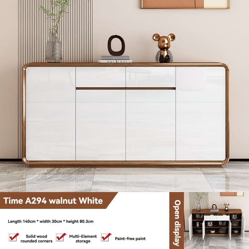 [pre order]Ultra-thin sideboard: modern and simple, wall-to-wall, home living room, ultra-narrow pantry, new Chinese wine cabinet, storage cupboard-Smart-Living