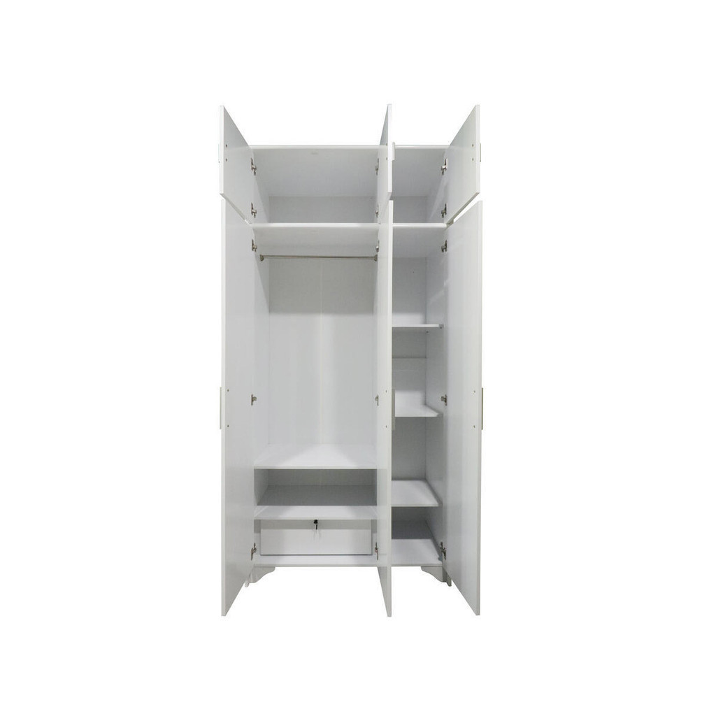 Coat cabinet, storage cabinet with top cabinet, bedroom simple combination, solid wood minimalist-Smart-Living