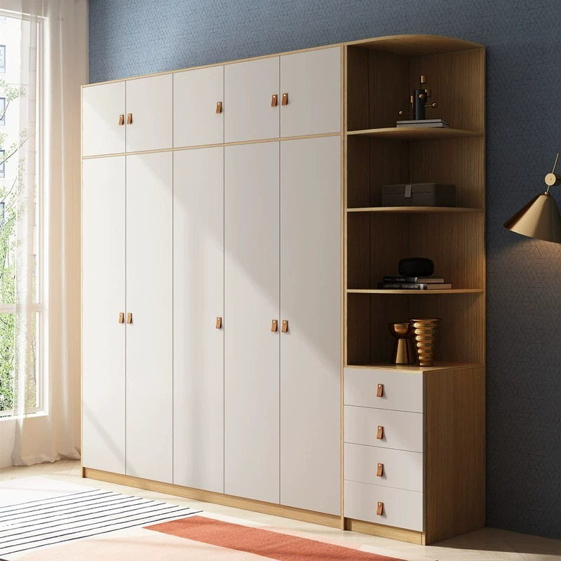 [Pre-order]  Modern minimalist children's wardrobe, household bedroom, small unit cabinet, rental room, economical combination storage, large wardrobe-Smart-Living
