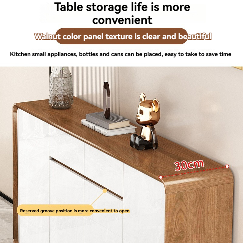 [pre order]Ultra-thin sideboard: modern and simple, wall-to-wall, home living room, ultra-narrow pantry, new Chinese wine cabinet, storage cupboard-Smart-Living