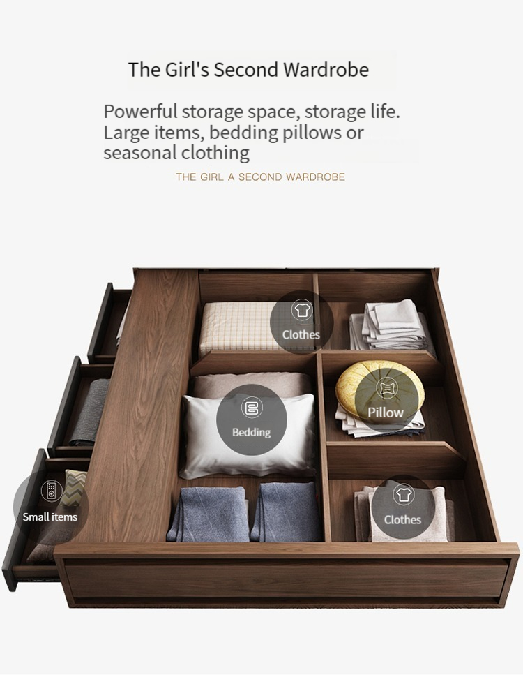 [Pre-order] Air pressure high box storage bed modern minimalist small house box drawer storage board double bed master bedroom tatami-Smart-Living