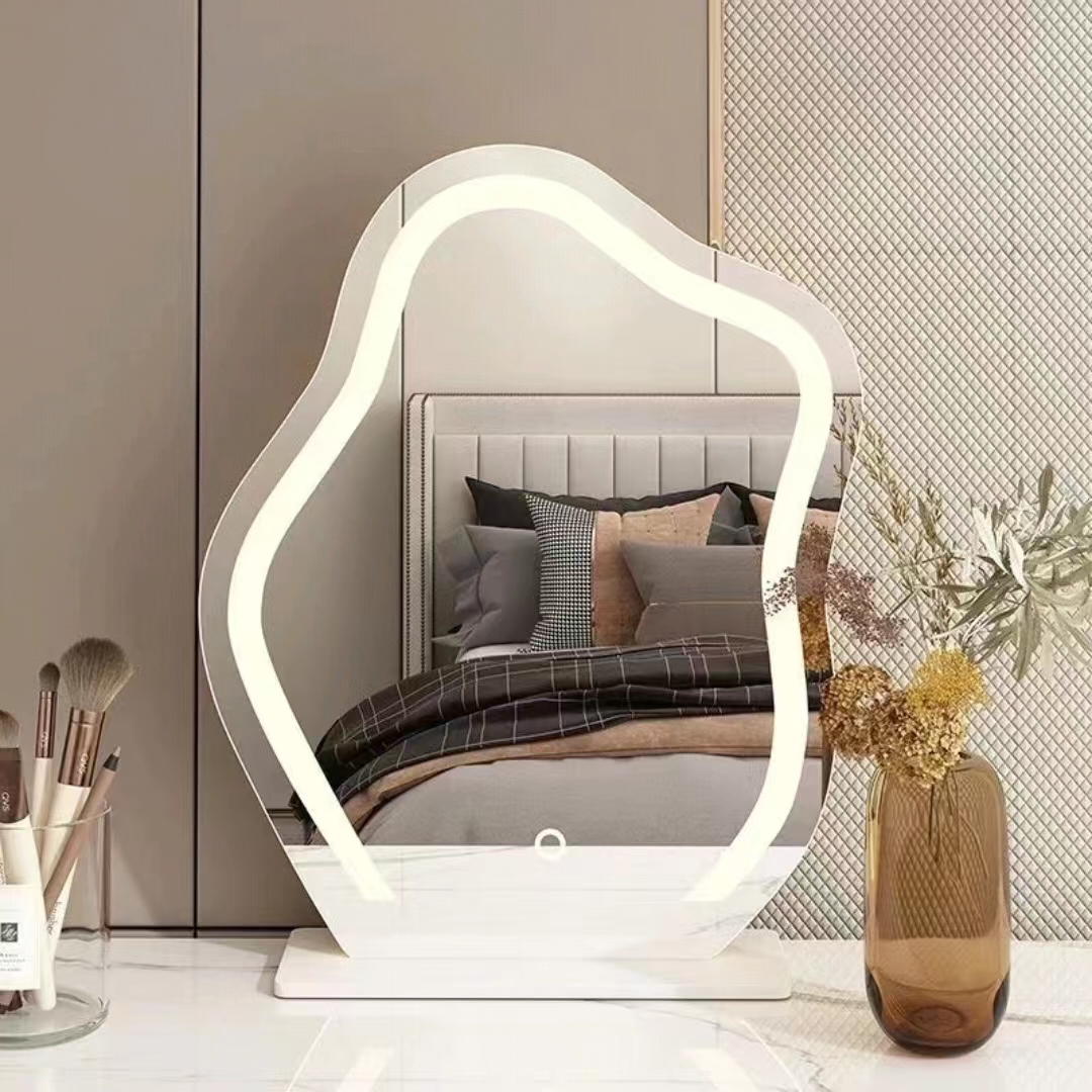 [Pre-order] Netizen Cloud Dot Mirror Intelligent LED Desktop Bedroom Dressing Table Makeup Mirror Home Creative Lighting Creative Table Lamp-Smart-Living