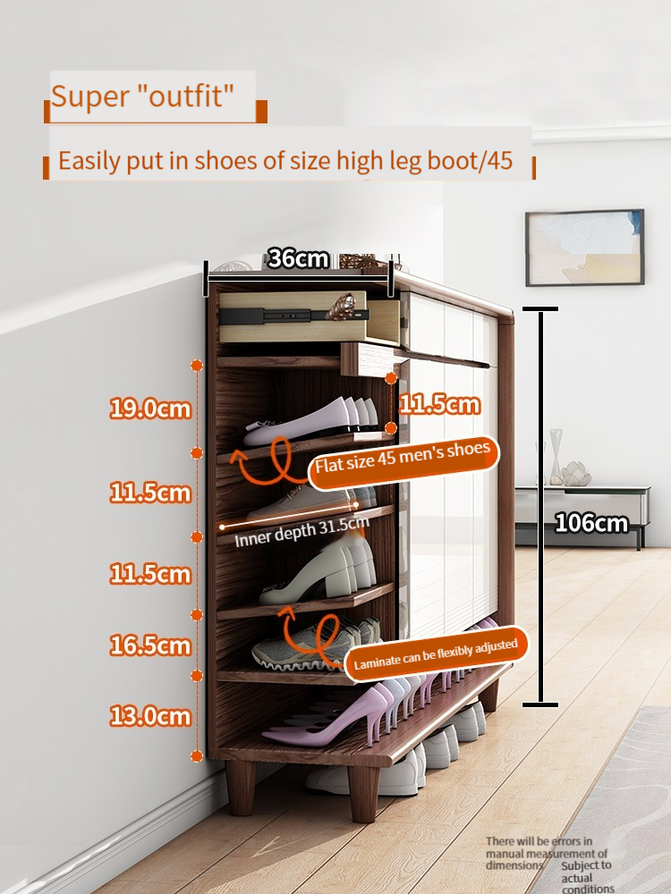 [Pre-order]  Nordic shoe cabinet entry door cabinet integrated modern simple living room large capacity partition cabinet balcony storage cabinet-Smart-Living