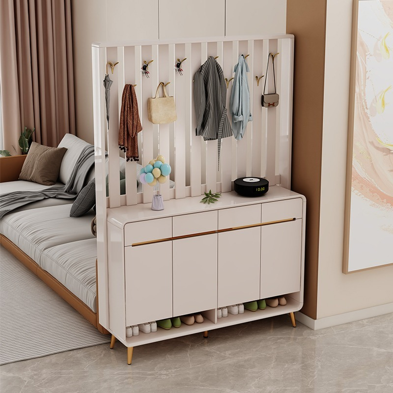 [Pre-order] Modern Simple Hanger Shoe Cabinet Home Door Entry Closet Living Room With Shoe Stool-Smart-Living
