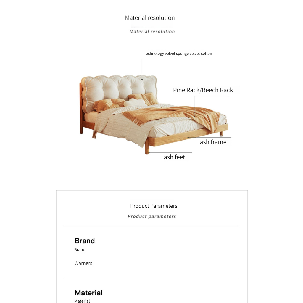 [Pre-order]  Warner's Modern Minimalist Japanese Solid Wood Bed (2023 New Style) - For Small Master Bedrooms | Bunk bed | Loft bed-Smart-Living