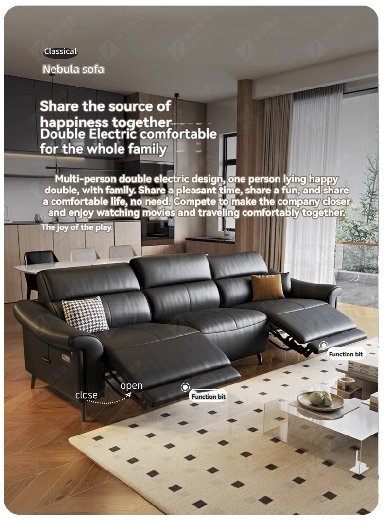 Italian Electric Recliner Sofa Ref-3C753A40