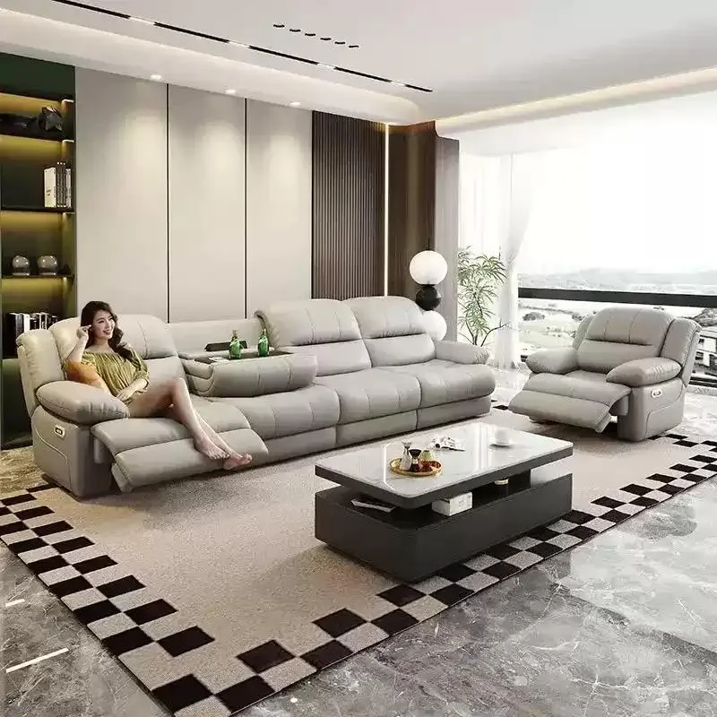Pre Order Electrical 1-4 Seater Recliner Sofa with USB Charging Port and Wall-Free Design for Space Saving Comfort