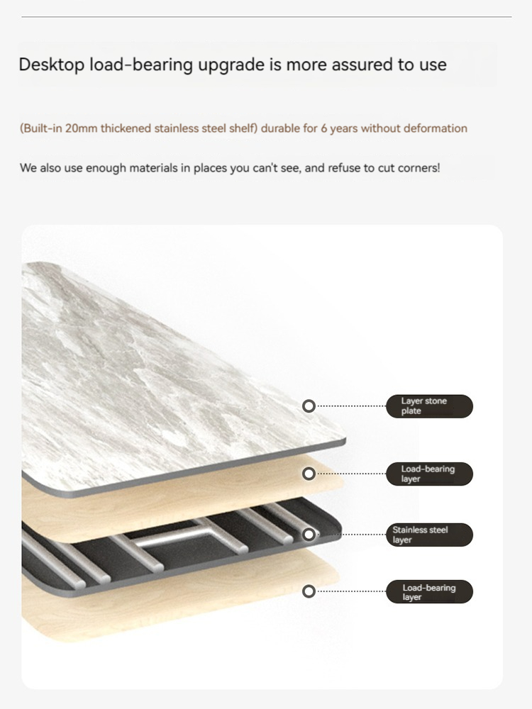 [Pre-order]  The slate island dining table is integrated, modern and simple, small household type, light luxury, telescopic dining table and chair combination, high-end sense-Smart-Living