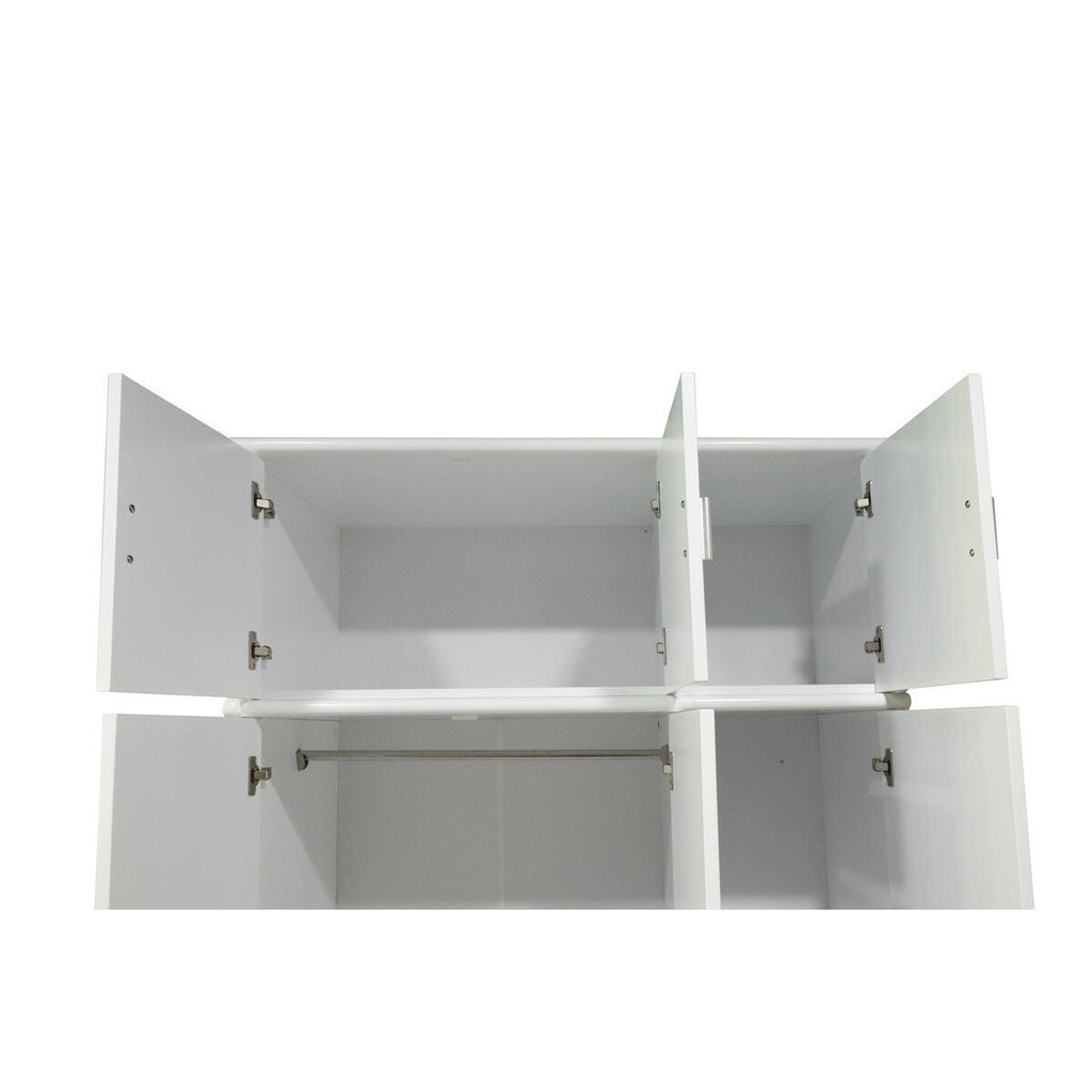 Coat cabinet, storage cabinet with top cabinet, bedroom simple combination, solid wood minimalist-Smart-Living