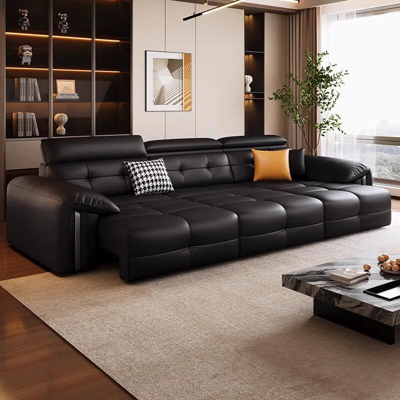 pre order Modern Leather Reclining Sofa - Large Sectional Couch for Living Room