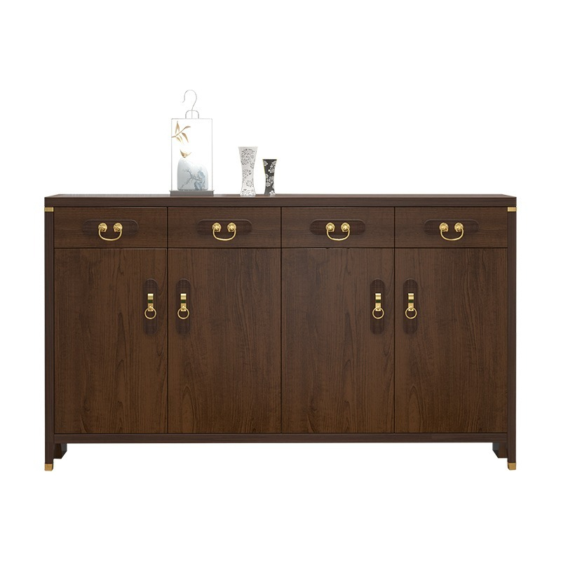 [Pre-order]  New Chinese shoe cabinet Home doorway doorway cabinet Solid wood frame storage cabinet Simple modern balcony foyer storage shoes cabinet-Smart-Living