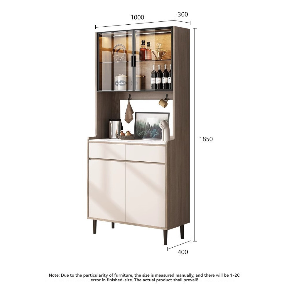 [Pre-order]  Sideboard, entryway cabinet, glass door, pantry, kitchen, household storage cabinet, wine cabinet, living room,-Smart-Living